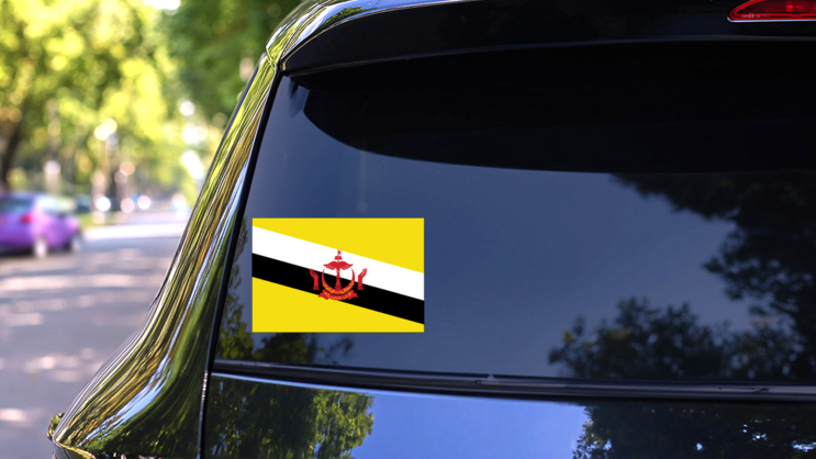 Brunei Country Flag Sticker on a Rear Car Window (New) example