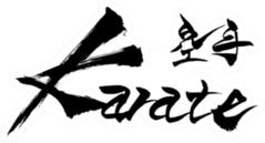 Brush Character Karate And Japanese Text Sticker