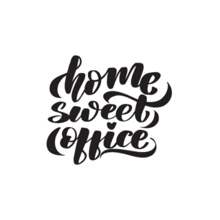 Brush Lettering Home Sweet Office Lettering Sticker