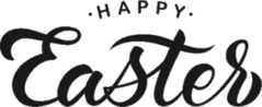 Brush Lettering Of Happy Easter Sticker
