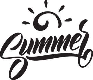 Brush Lettering Summer Sticker