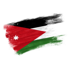 Brush Painted Flag Jordan Sticker