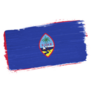 Brush Painted Flag Of Guam Sticker