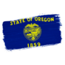 Brush Painted Flag State Of Oregon 1859 Sticker