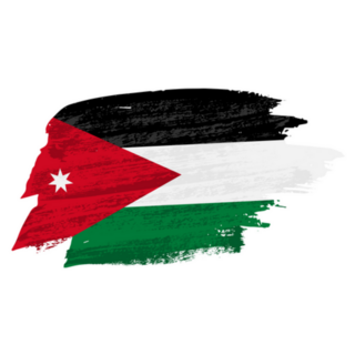 Brush Painted Jordan Flag Sticker