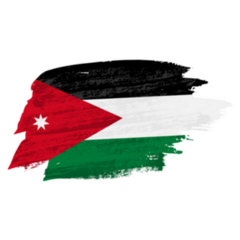 Brush Painted Jordan Flag Sticker