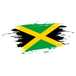Brush Stroke Flag Of Jamaica Sticker