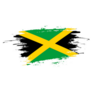 Brush Stroke Flag Of Jamaica Sticker