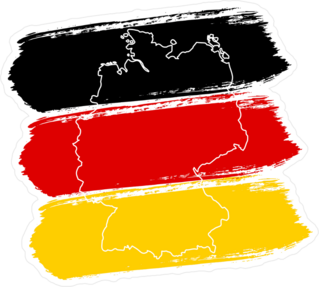 Brush Strokes Flag Of Germany Sticker