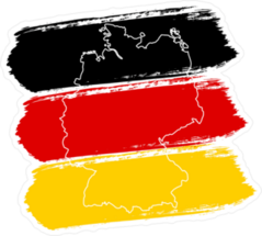 Brush Strokes Flag Of Germany Sticker