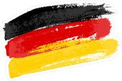 Brush Strokes German Flag Sticker