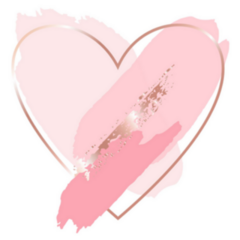 Brush Strokes In Pink Tones Heart Frame Sticker
