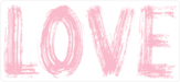 Brush Text Love Word Sticker