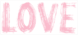 Brush Text Love Word Sticker