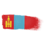 Brushstroke Flag Mongolia Sticker
