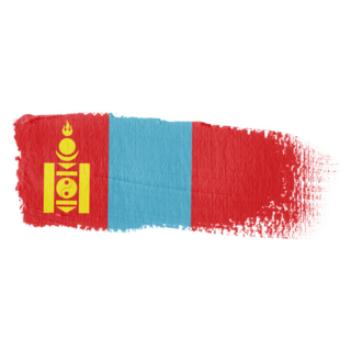Brushstroke Flag Mongolia Sticker