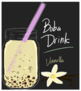 Bubble Drink Vanilla Flavor Sticker