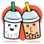 Bubble Milk Tea Heart Sticker