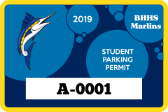Bubbles Rectangle School Parking Permit Sticker