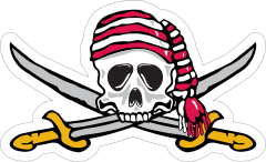 Buccaneers Mascot Sticker