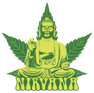 Buddha 420 Nirvana Trance Sticker