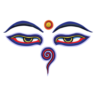 Buddha Eyes Illustration Sticker