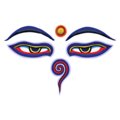 Buddha Eyes Illustration Sticker