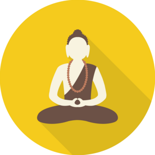 Buddha Icon Circle Sticker
