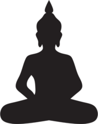 Buddha Icon Silhouette Sticker