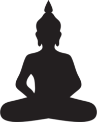 Buddha Icon Silhouette Sticker
