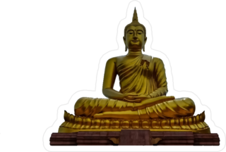 Buddha Meditation Statue Sticker