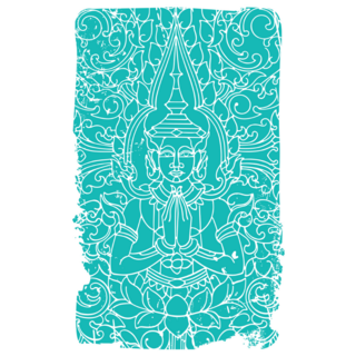 Buddha Ornate Yoga Illustration Sticker