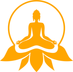 Buddha Sitting In A Lotus Position Sticker
