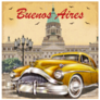 Buenos Aires Argentina Retro Poster Sticker