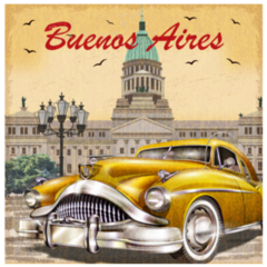Buenos Aires Argentina Retro Poster Sticker