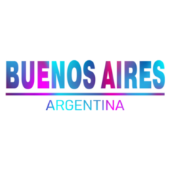Buenos Aires Colorful Typography Sticker