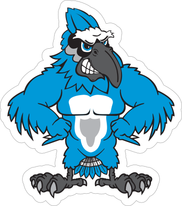 Buff Blue Jay Mascot Sticker