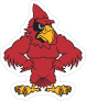 Buff Cardinal Mascot Sticker