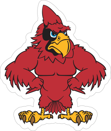 Buff Cardinal Mascot Sticker