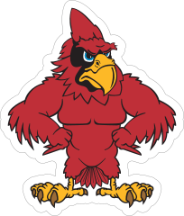 Buff Cardinal Mascot Sticker