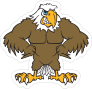 Buff Eagle Mascot Sticker