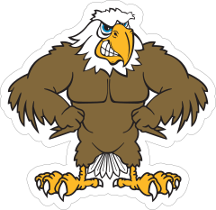 Buff Eagle Mascot Sticker