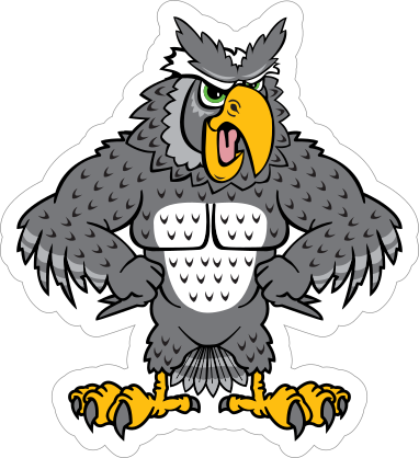 Buff Owl Mascot Sticker
