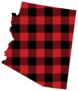 Buffalo Plaid Arizona State Illustration Sticker