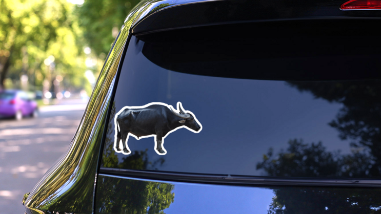 Buffalo Profile Sticker on a Rear Car Window (New) example