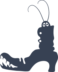 Bug In Boot With Teeth Sticker