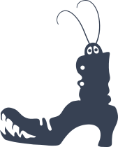 Bug In Boot With Teeth Sticker