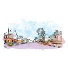 Building View With Landmark Of Concord New Hampshire Sticker