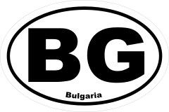 Bulgaria Bg Oval Sticker