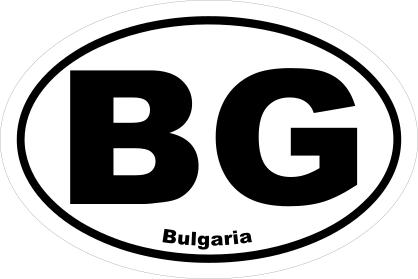 Bulgaria Bg Oval Sticker